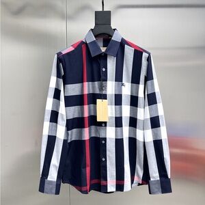 Burberry Men’s L Size Classic Check Long - Sleeve Shirt